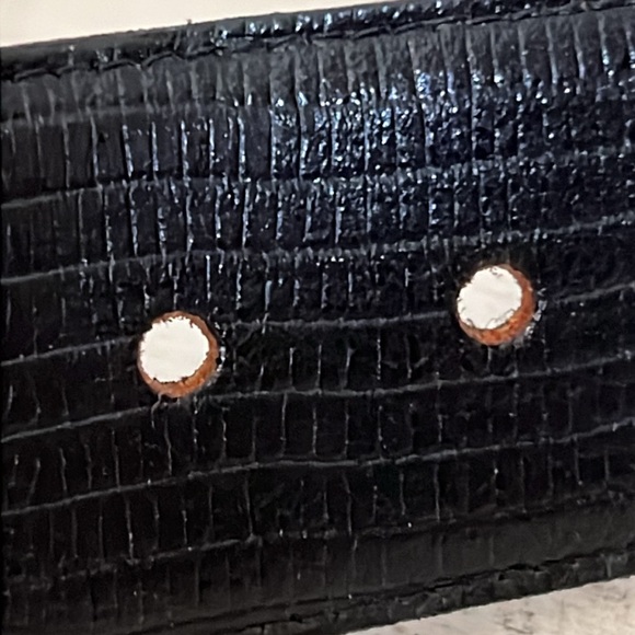 Vintage Cipriani wide Y2K lizard grain leather belt